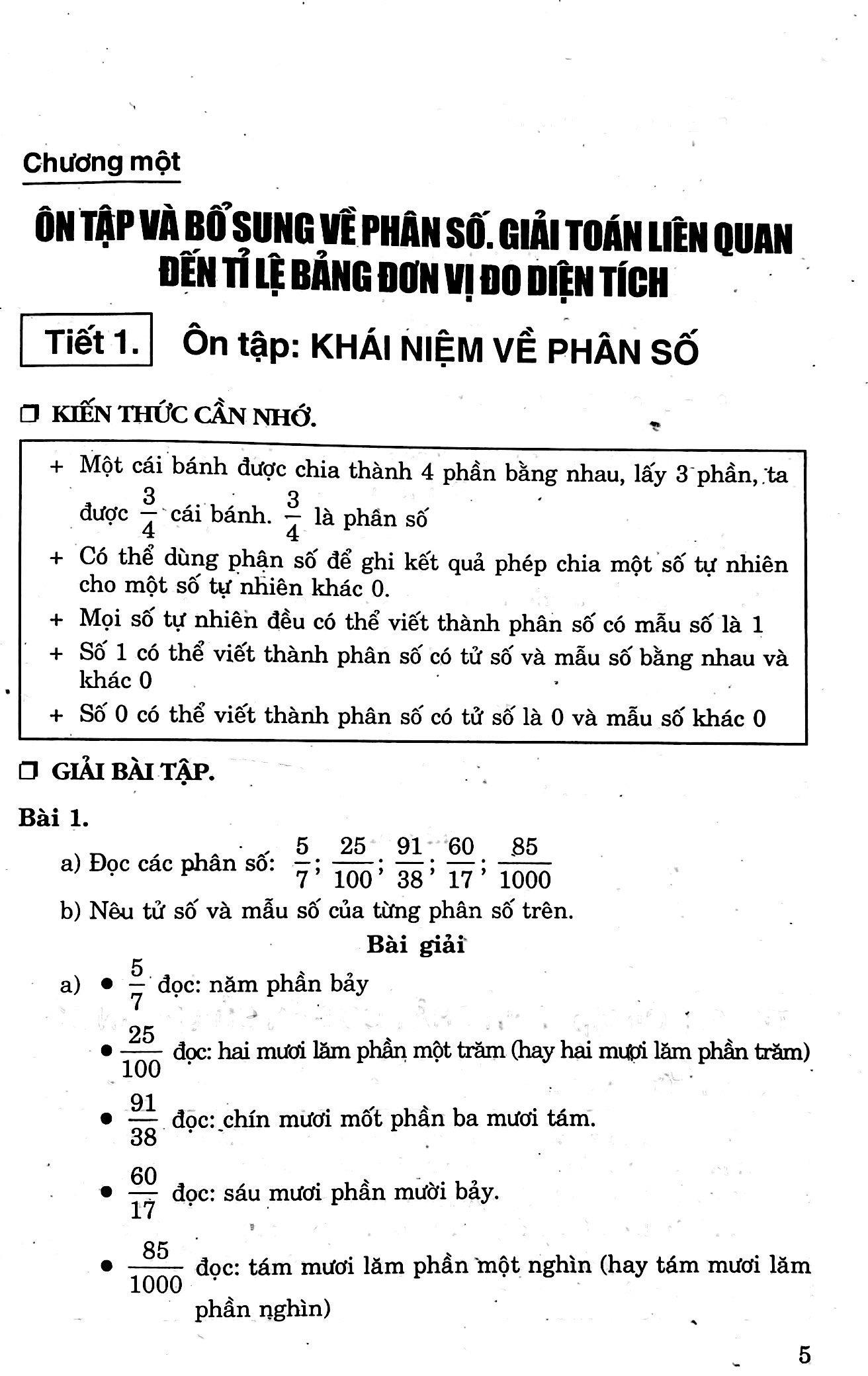 Giải Bài Tập Toán 5 (Tập 1)