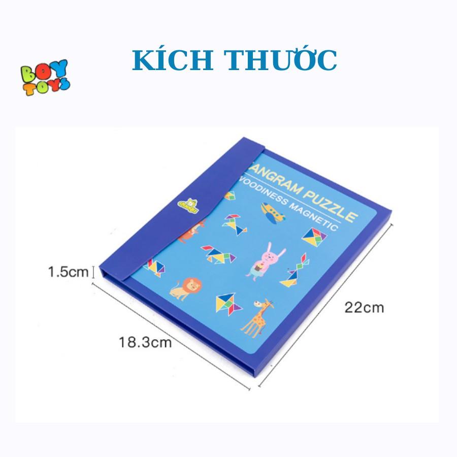 Đồ chơi xếp hình gỗ thông minh Tangram giúp bé rèn luyện tư duy sáng tạo từ nhỏ