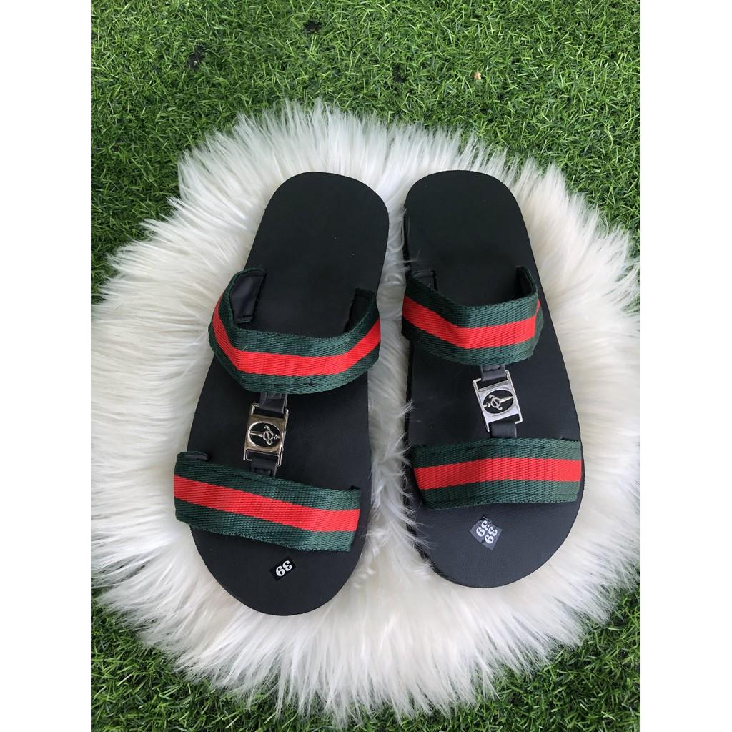 Sandal đồng nai dép quai ngang 2 dây nữ đế đen quai dù không hậu ( có thể thêm quai hậu ) size từ 35 nữ đến 40 nữ