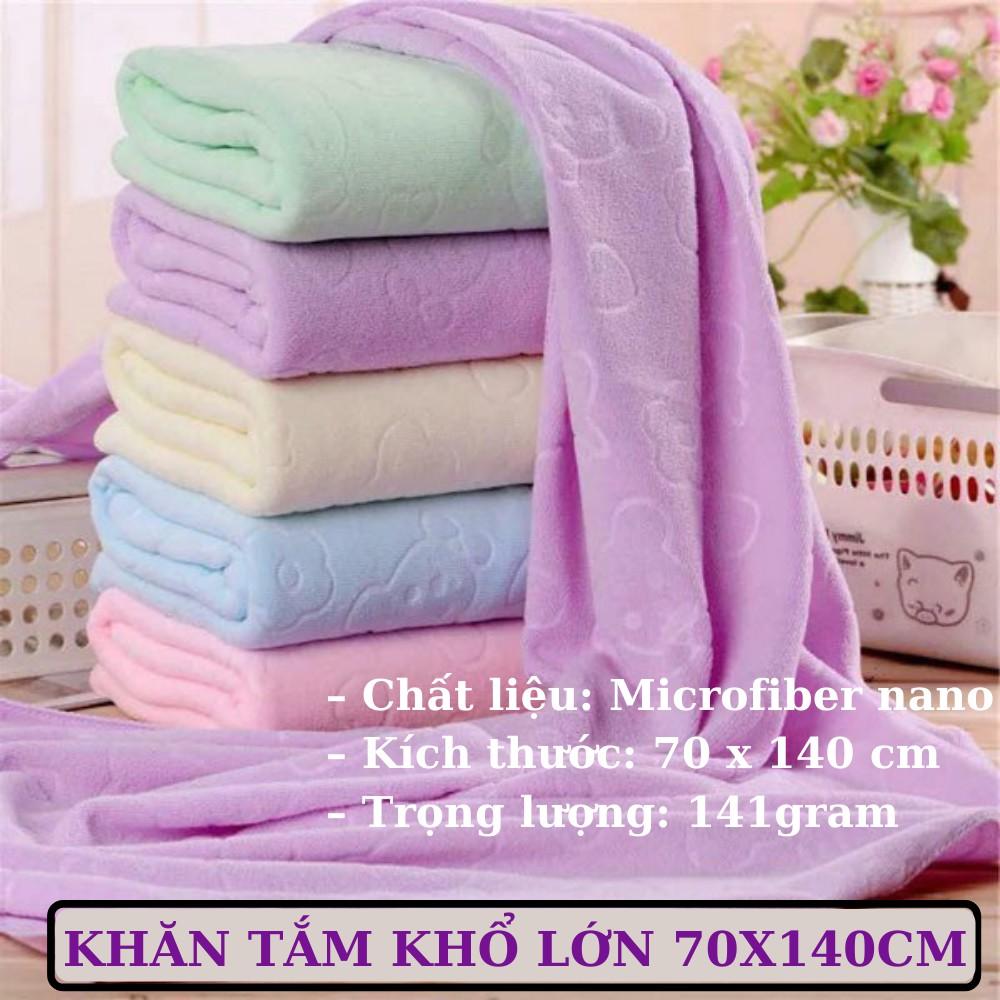 KHĂN TẮM XUẤT NHẬT Khổ Lớn 70x140cm Nhiều Màu Sắc Thấm Hút Tốt Và Nhanh Khô