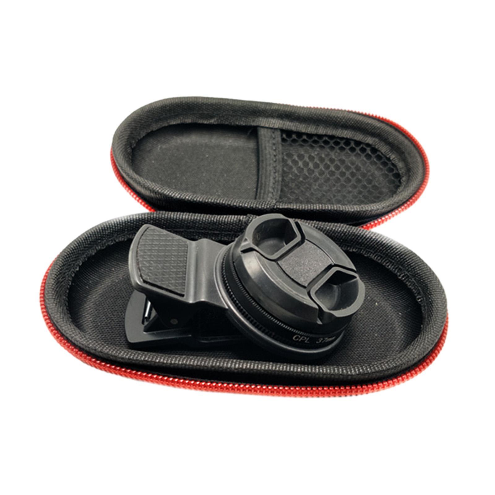 37mm CPL Phone Camera Lens Circular Polarizer Lens Filter for Most Mobilephone Clip on Cellphone CPL Filter, with Storage Bag