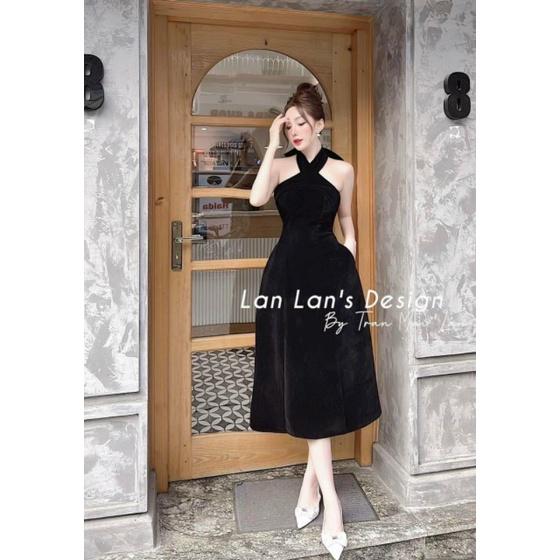 ĐẦM CỔ YẾM MIDI DÁNG XOÈ DỰ TIỆC