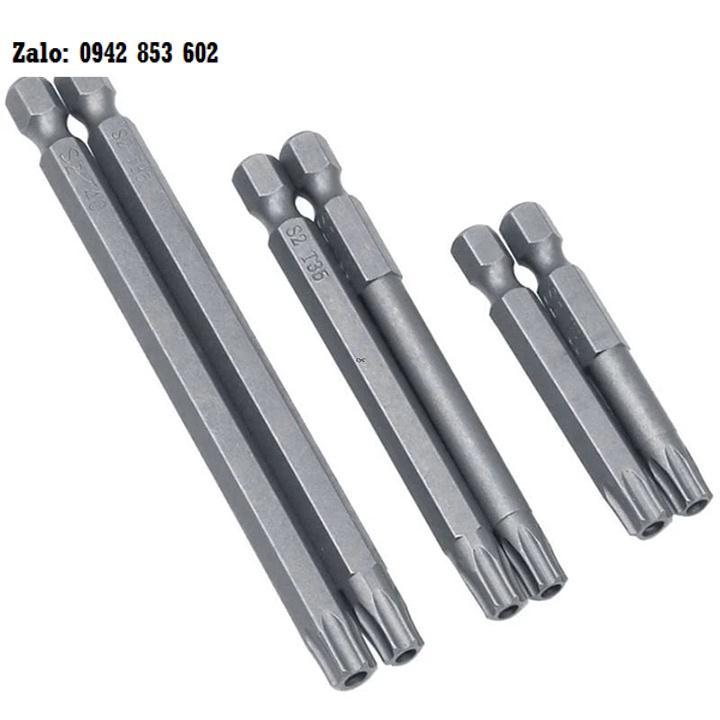 Bộ Mũi Lục Giác Hoa Thị Bắn Vít Chuôi Lục Giác thép hợp kim S2 - Đầy Đủ Các Cỡ