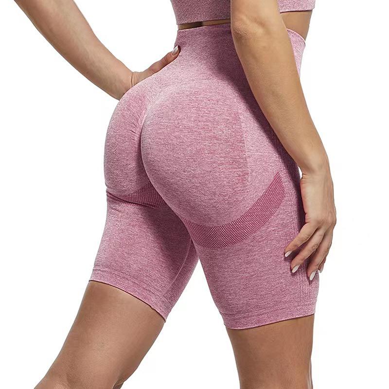 2022 Thể thao Thể thao Quần short đàn hồi cao thắt lưng đẩy quần legging phòng tập thể dục chạy quần short yoga thoáng qua quần short đi xe đạp phụ nữ Color: Gray2 Size: S