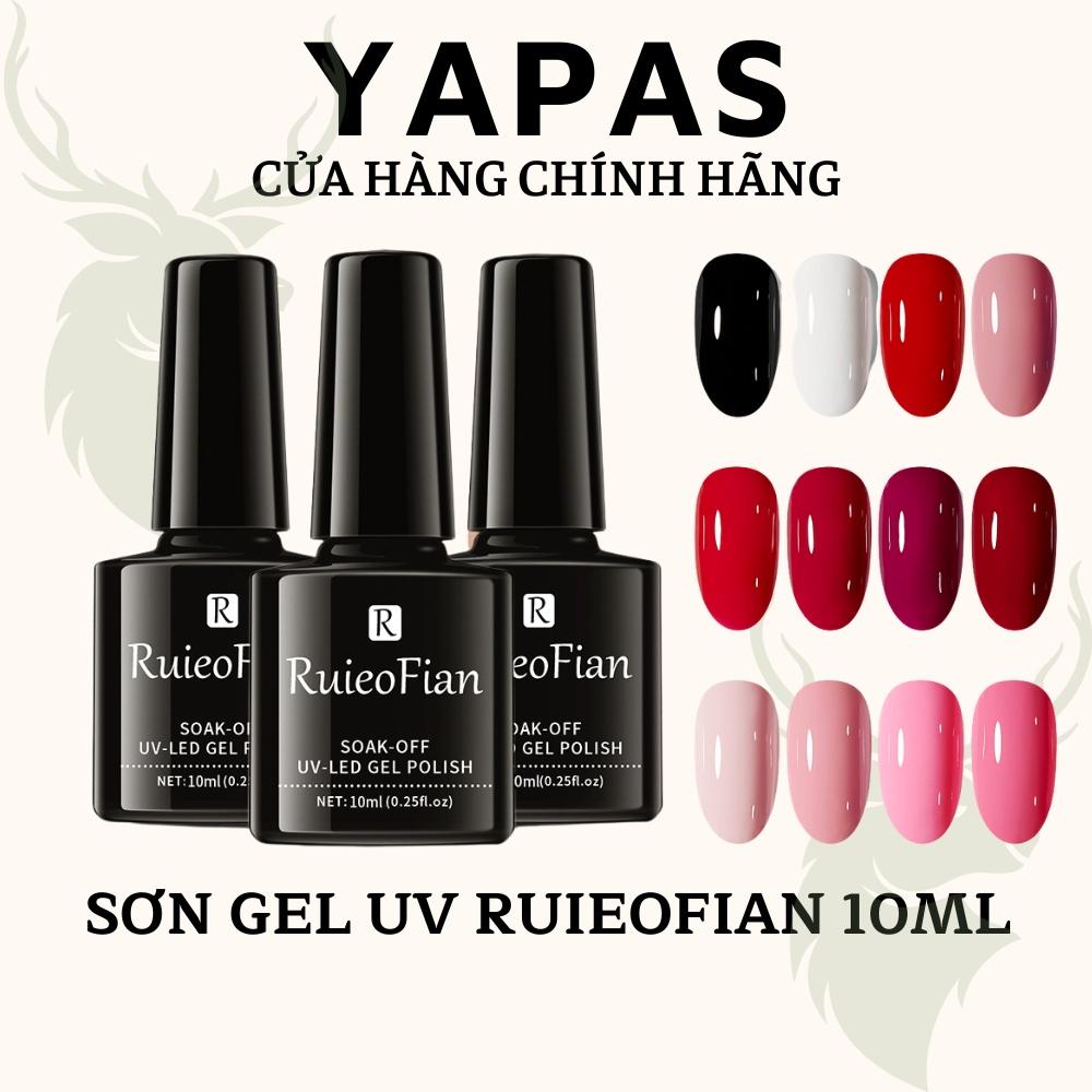 Sơn móng tay RuieoFian 10ml cao cấp, Sơn gel nail UV Led Yapas siêu đặc bóng mướt bền đẹp