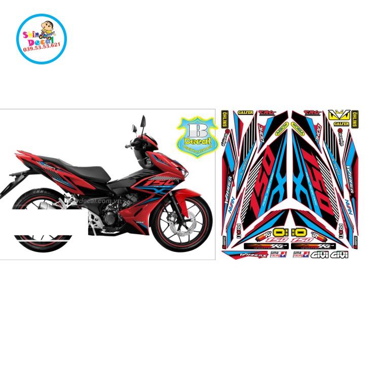 Tem xe winner X 30324 dán xe đỏ