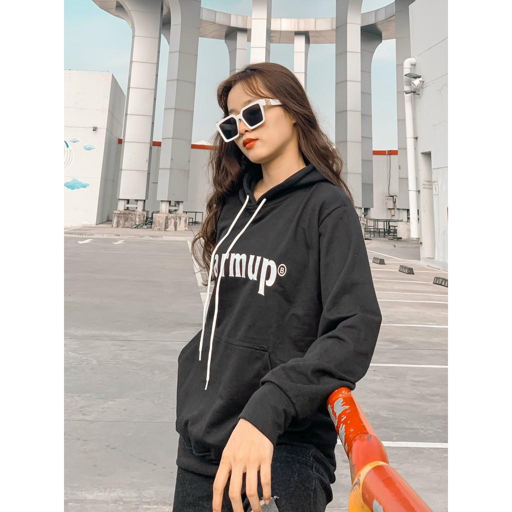 Áo Hoodie Nỉ - Áo Khoác Nỉ Nam Nữ Unisex Tay Phồng WARMUP 2 Màu Cực Hot - LP.STORE