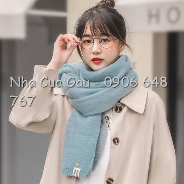 Khăn len lông 2 mặt logo quả dứa