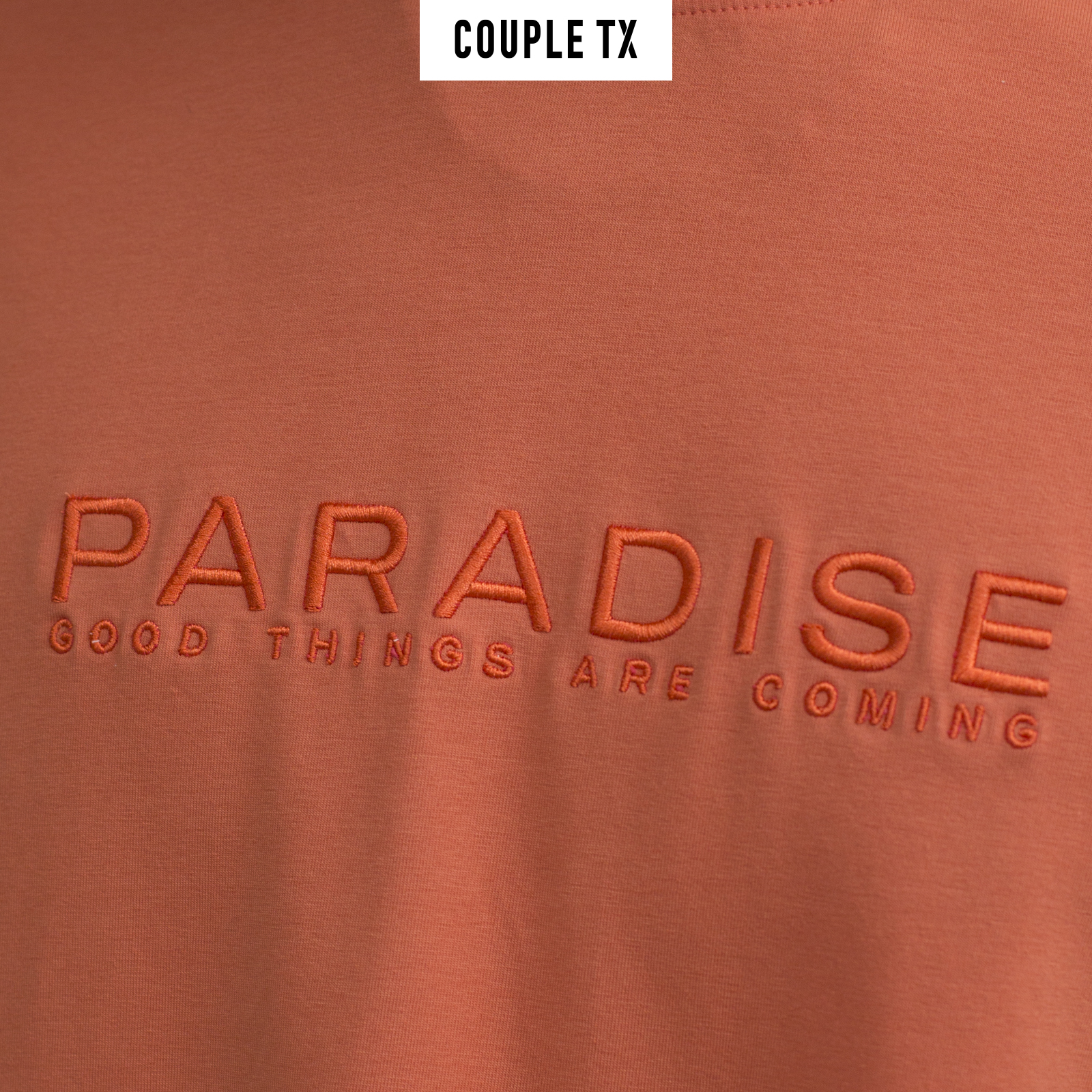 Áo thun Nam Nữ Thêu Typo Paradise Couple TX TS 139