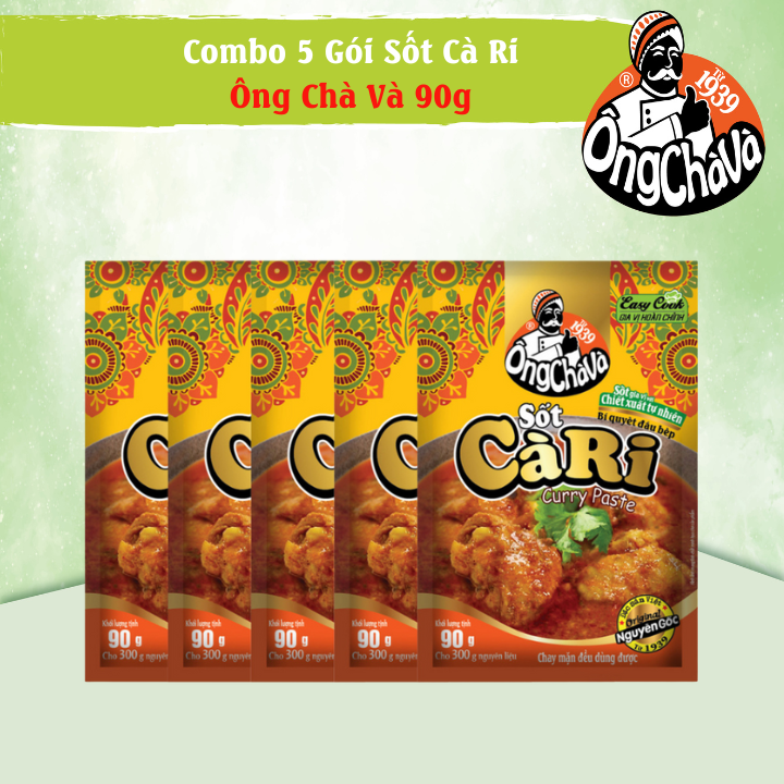 Combo 5 Gói Sốt Cà Ri Ông Chà Và 90g (Curry Paste)