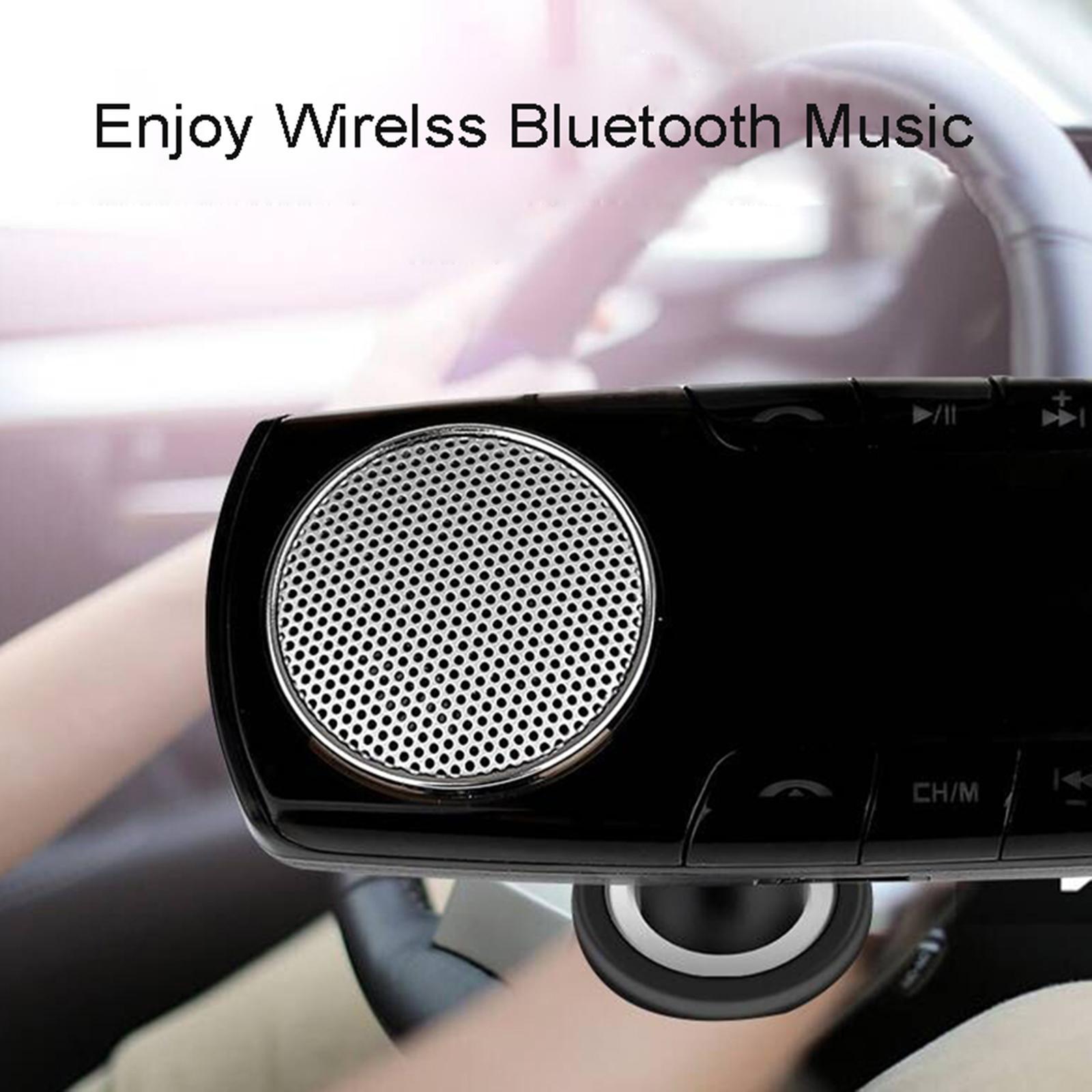 FM Transmitter Car Adapter MP3 Player Speaker with 1.4 '' Screen USB Port for Phone with Mic