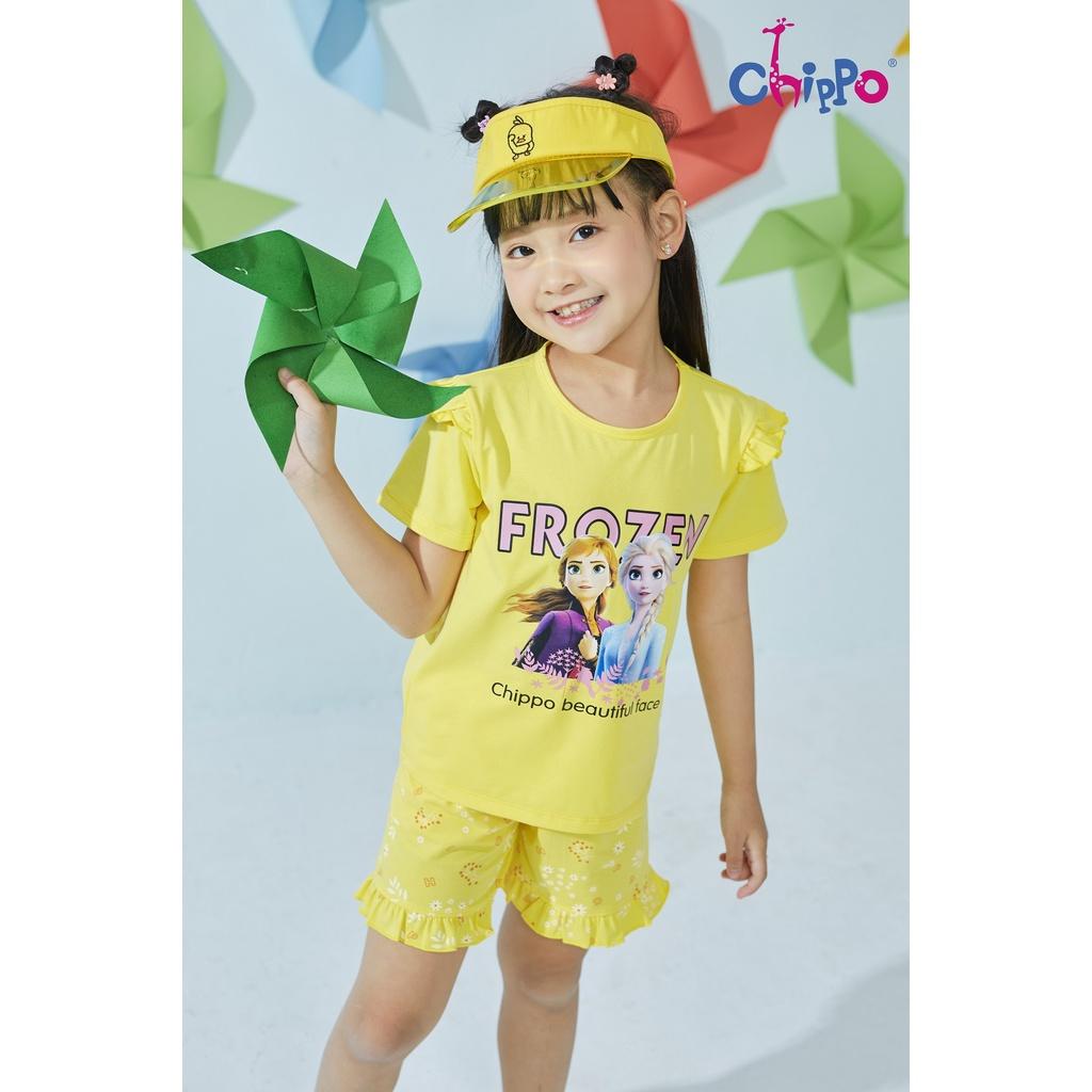 Bộ cộc tay bé gái CHIPPO 100% Cotton cho bé từ 1 đến 10 tuổi BG2203/04