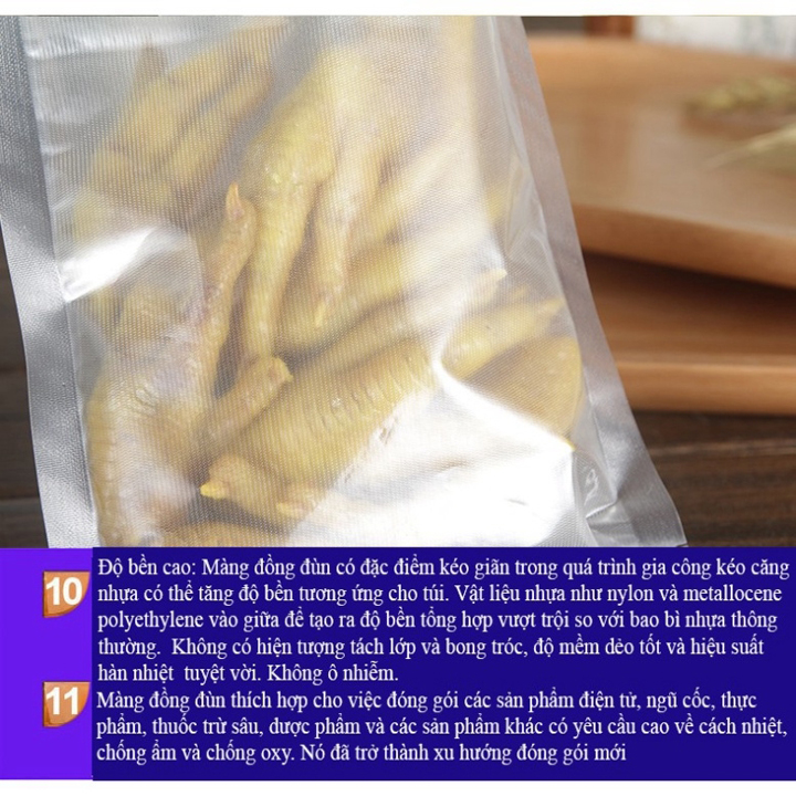 Bộ 50 Túi hút chân không thực phẩm một mặt nhám - T0150