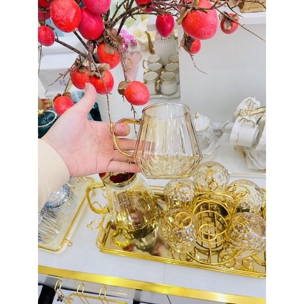 BỘ BÌNH CỐC THUỶ TINH CHỊU NHIỆT MÀU HỔ PHÁCH