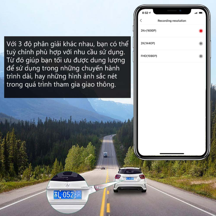 Camera Hành Trình Ô Tô DDPAI N3 Độ Phân Giải 2K Cảnh Báo Làn Đường Giám Sát 24 Giờ, Định Vị GPS Hiển Thị Tốc Độ, Hỗ Trợ Bộ Nhớ Lên Tới 128GB - Hàng Chính Hãng
