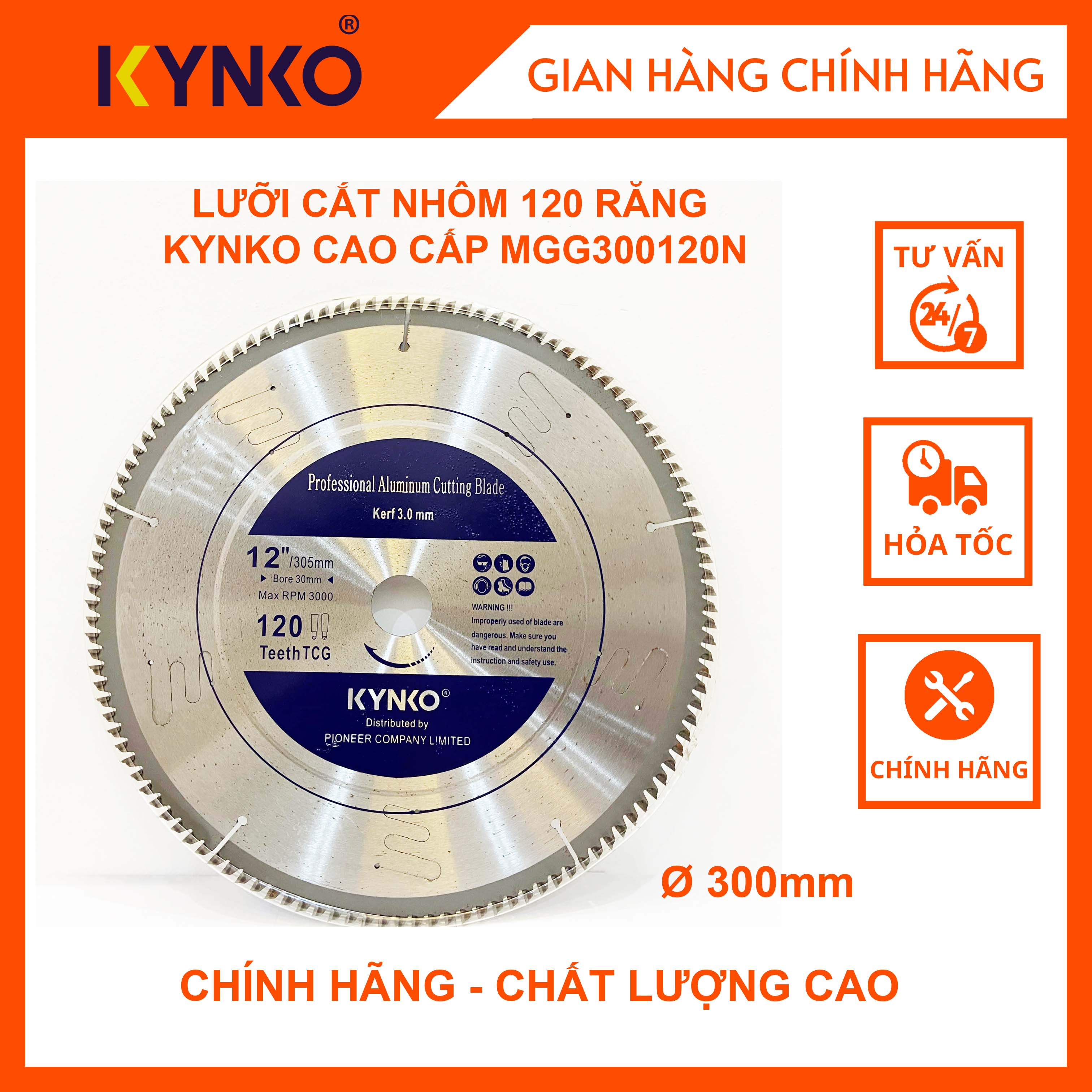 LƯỠI CẮT NHÔM 120 RĂNG KYNKO MGG300120N CHÍNH HÃNG GIÁ TỐT