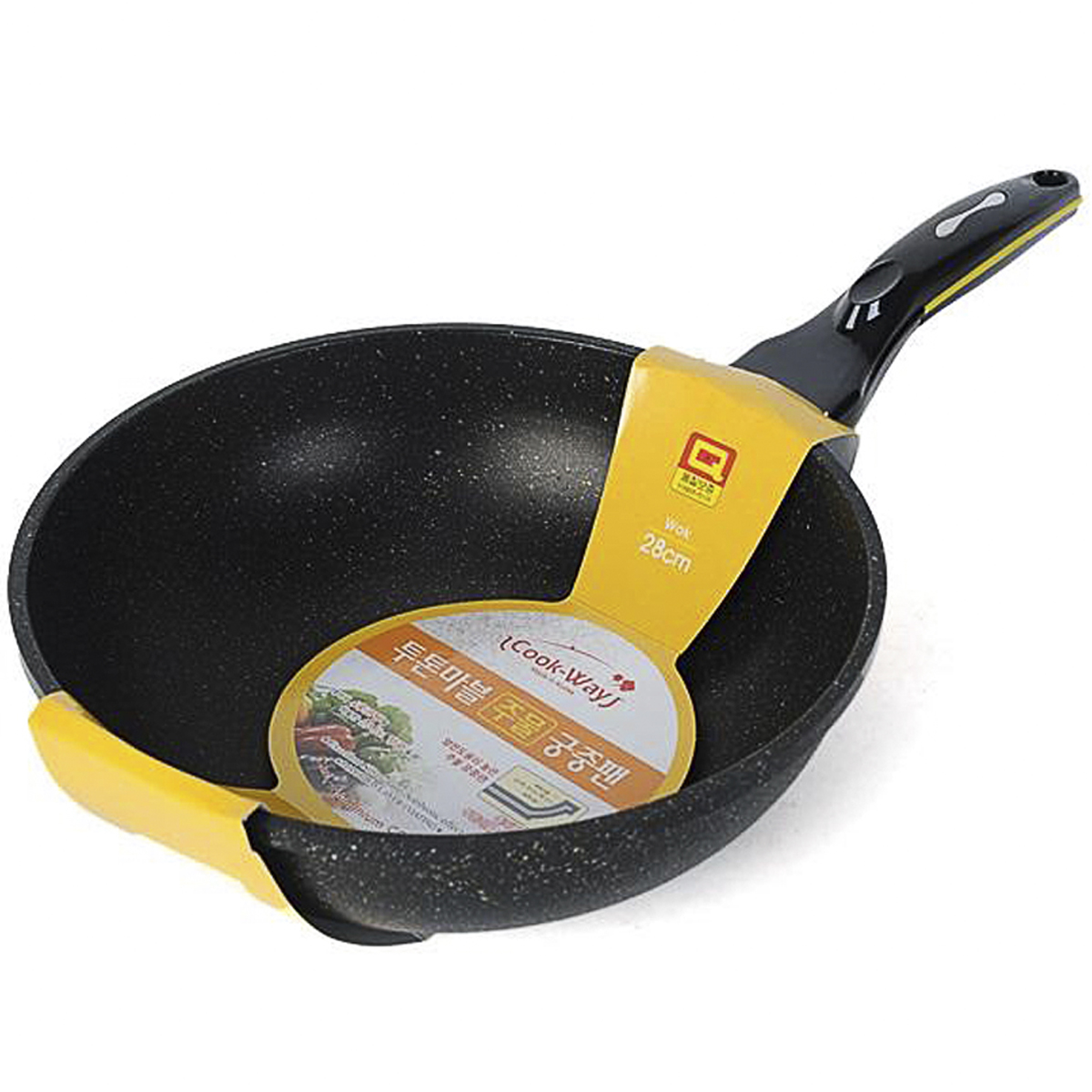 Chảo Chống Dính Cook Way Hàn Quốc SS-WM-30 Vân Đá Sâu Lòng Kháng Khuẩn An Toàn Đường Kính 30cm