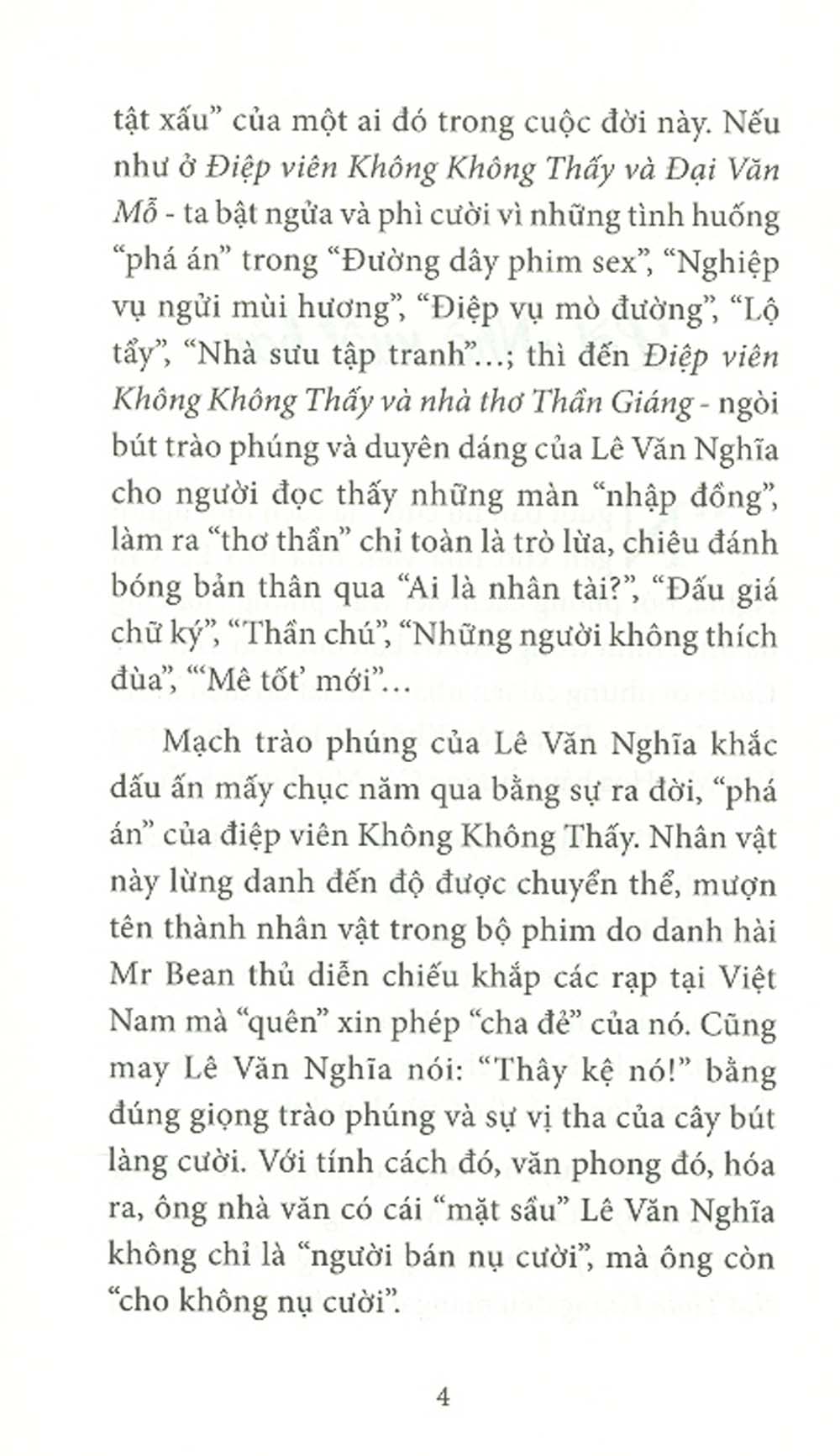 Điệp Viên Không Không Thấy Và Nhà Thơ Trần Giáng - Truyện Trào Phúng