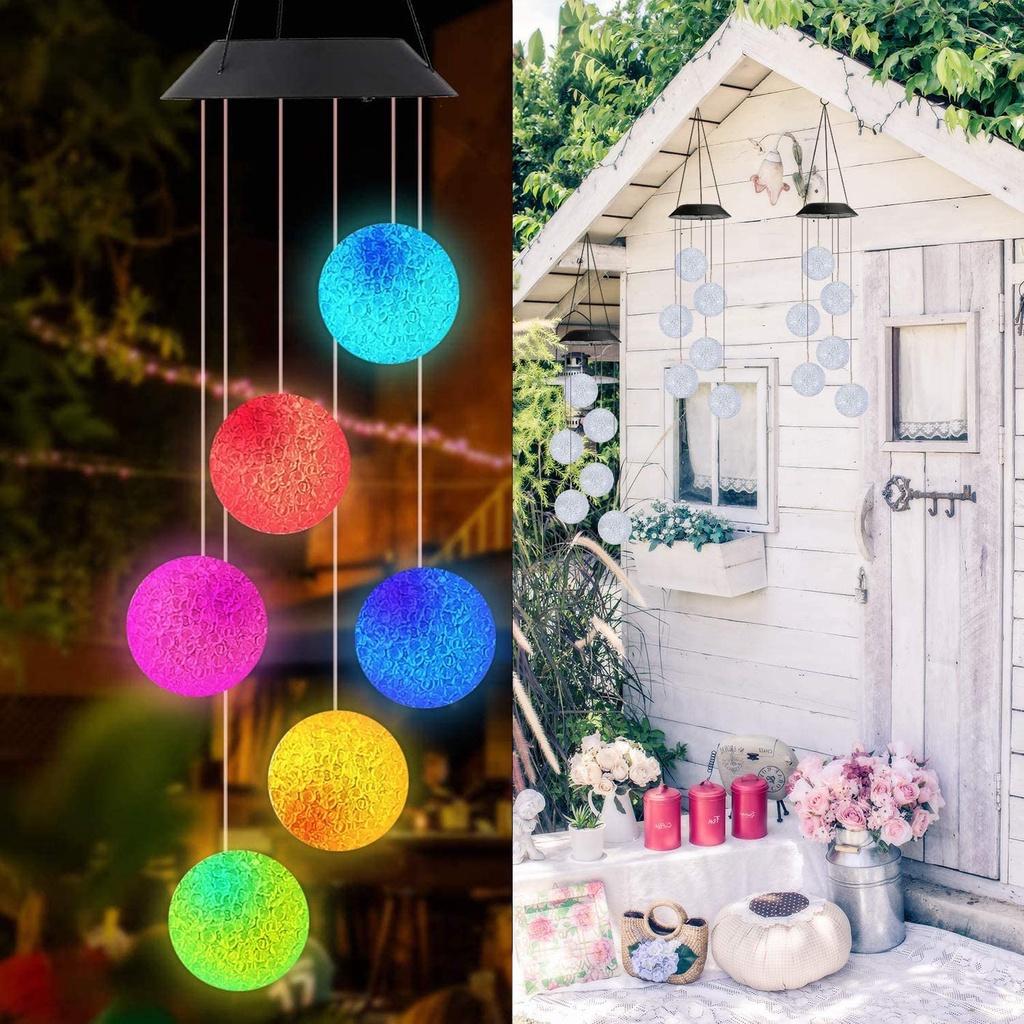Đèn Treo Trang Trí Sân Vườn Sử Dụng Năng Lượng Mặt Trời Nhiều Màu Sắc