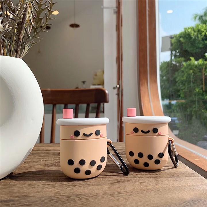 Bao Case, Ốp cho Airpods 1/2 Airpod Pro cốc trà sữa cute - Mã TZAP333