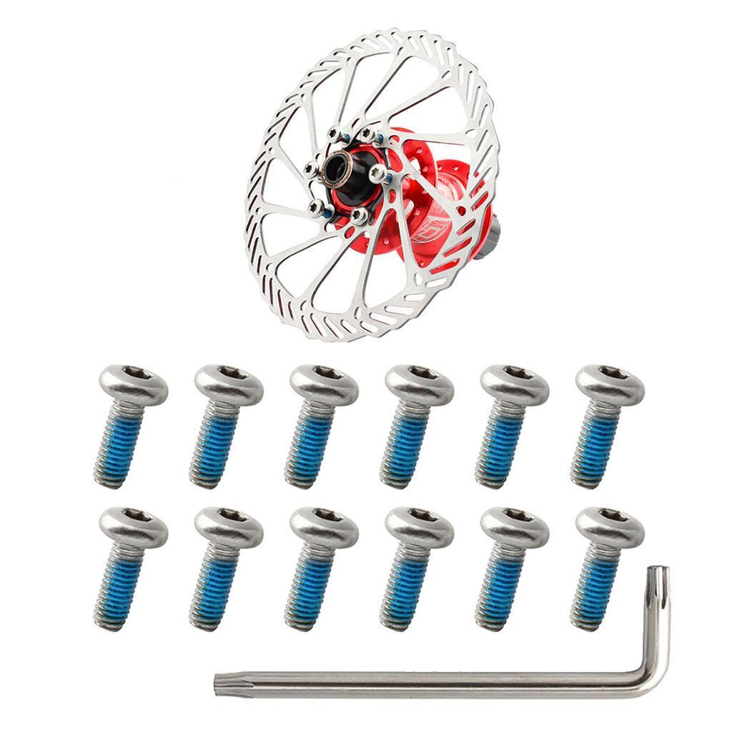 Pack of 12pcs Bolts M5x10 Screws for  Bike Disc Brake Cycle Rotor Bike  Bracket Mount Keys