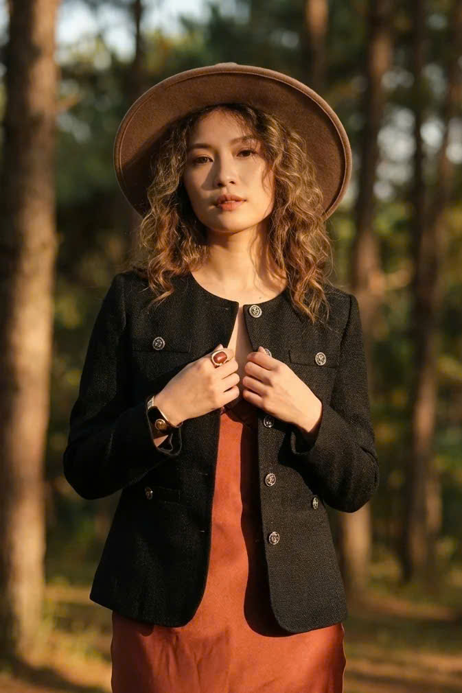 Áo Khoác Nữ, Áo Jacket Tweed Nam Hà TOP187 thời trang thiết kế Hity