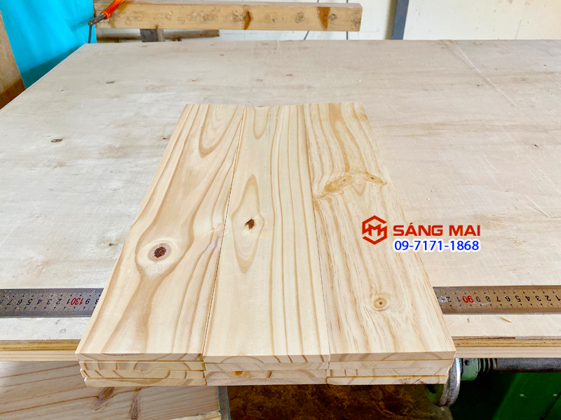 [MS100] Tấm gỗ thông dày 1cm x mặt rộng 10cm x dài 50cm + láng mịn 4 mặt