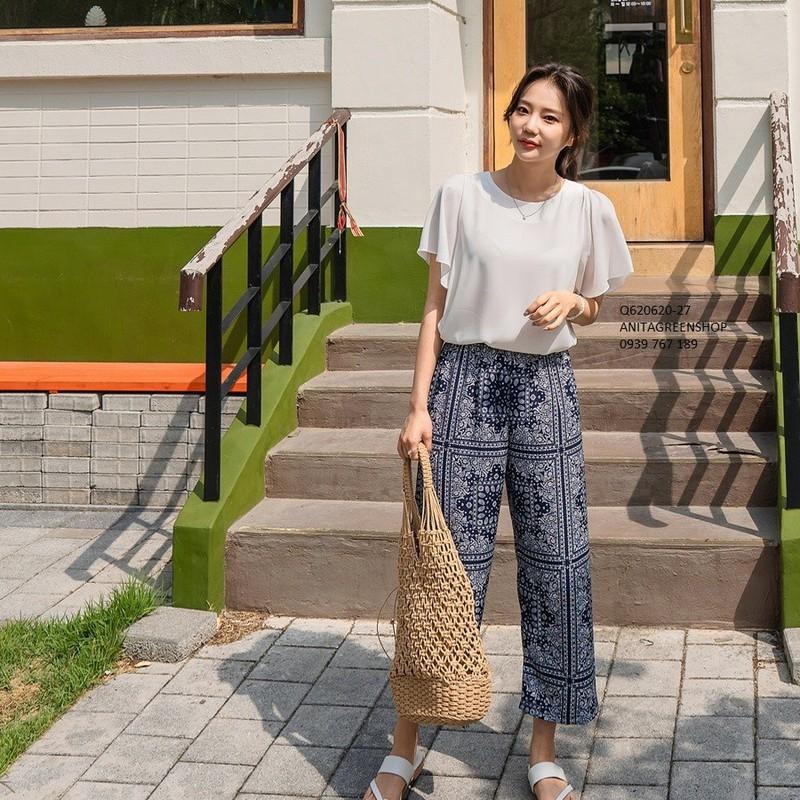 Q620620 ÁO VOAN NỮ TAY LOE