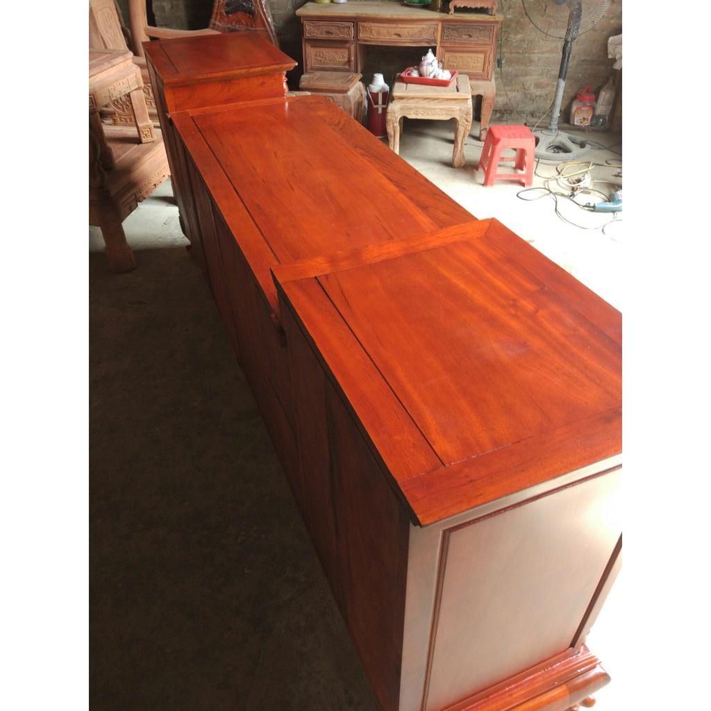 Kệ tivi cột nho gỗ gụ