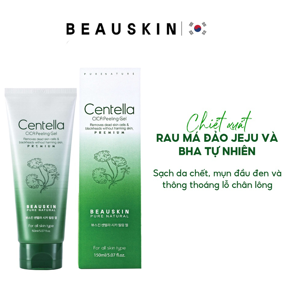 Tẩy da chết tái tạo và phục hồi da, dành cho da dầu mụn Beauskin Centella Cica 150ml