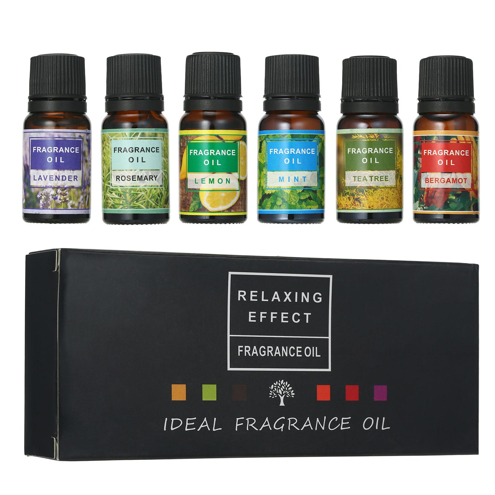 Bộ 6 chai Tinh dầu Thực vật Tự nhiên 10ml để xông không khí, giảm căng thẳng, thư giãn