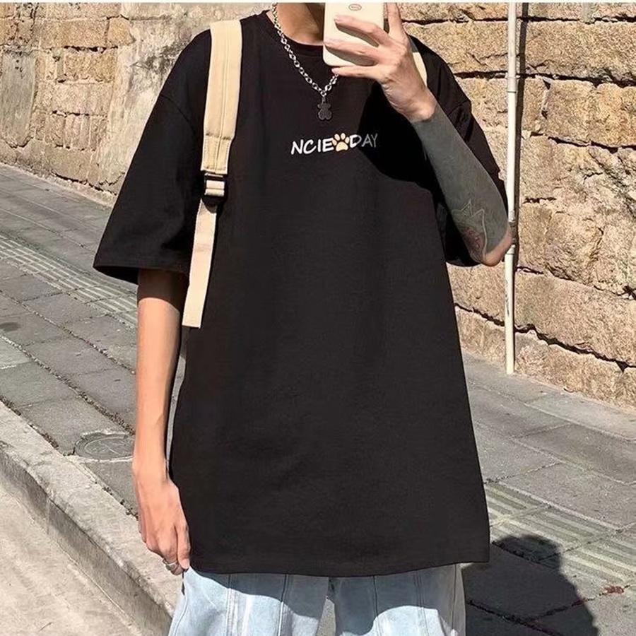 Áo thun Unisex Phong Boutique MÈO NICE DAY phông tay lỡ nam nữ form rộng Oversize 2 màu