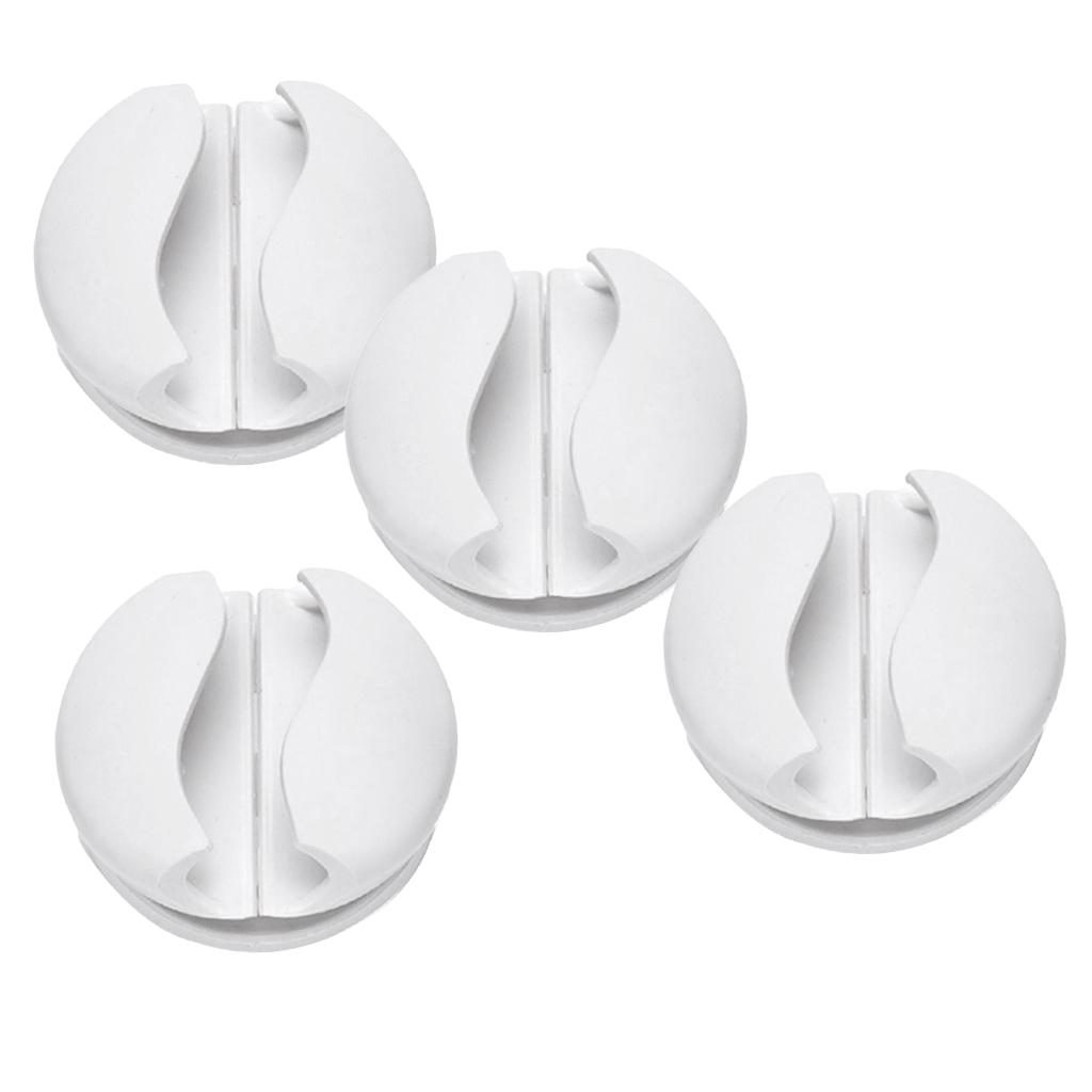 Cable Organizer Multipurpose Clips for Cables/Data Line/Mouse Wire White
