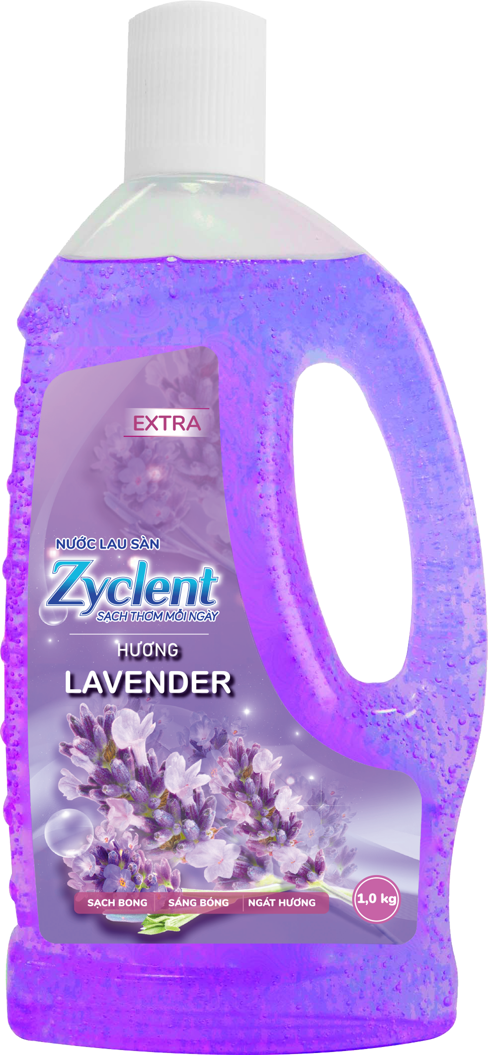 Thùng Nước Lau Sàn ZYCLENT EXTRA Hương Lavender - (1KG x 12 CHAI)