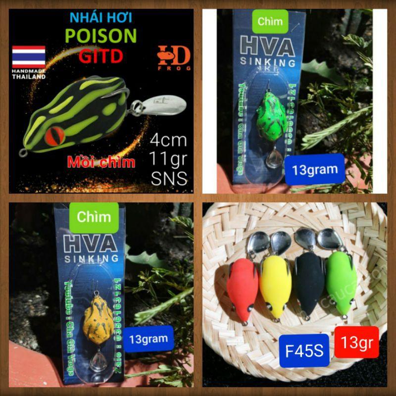 MỒI chìm : nhái hơi HVA , Poison GITD , F35 , F45S