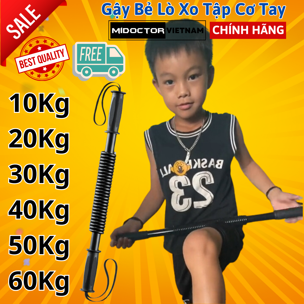Gậy bẻ lò xo 10kg 20kg Dành Cho Bé Trẻ Em 30kg 40kg 50kg 60kg 100kg tập cơ tay - Hãng miDoctor