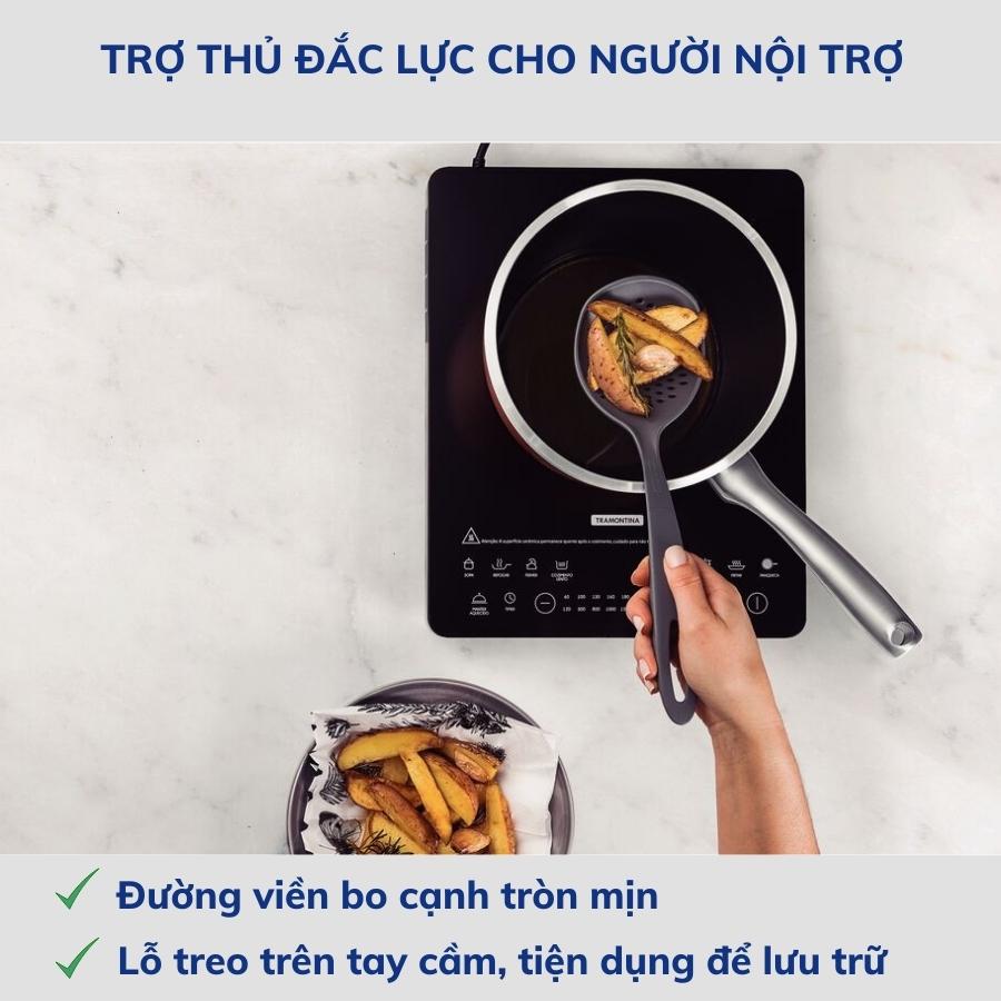 Bộ Dụng Cụ Muôi Vá Muỗng Nấu Ăn 5 Món Thương Hiệu Tramontina Chất Liệu Nhựa An Toàn Chịu Nhiệt Sản Xuất Tại Brazil