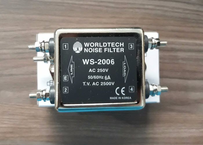 Bộ lọc nhiễu nguồn điện 1P 6A 250VAC World Tech