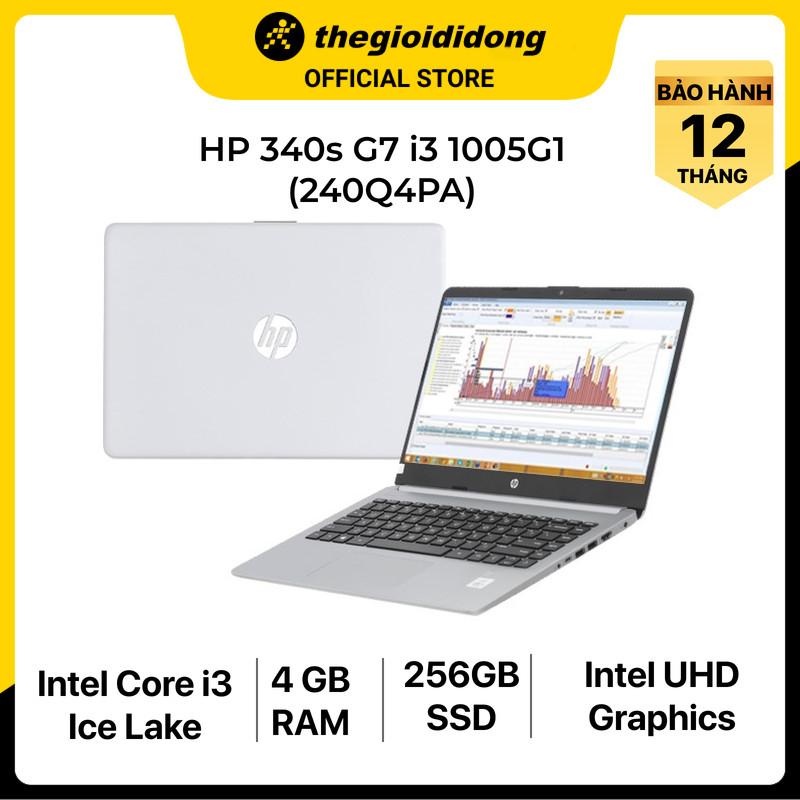 Laptop HP 340s G7 i3 1005G1/4GB/256GB/14&quot;F/Win10/(240Q4PA)/Xám - Hàng chính hãng