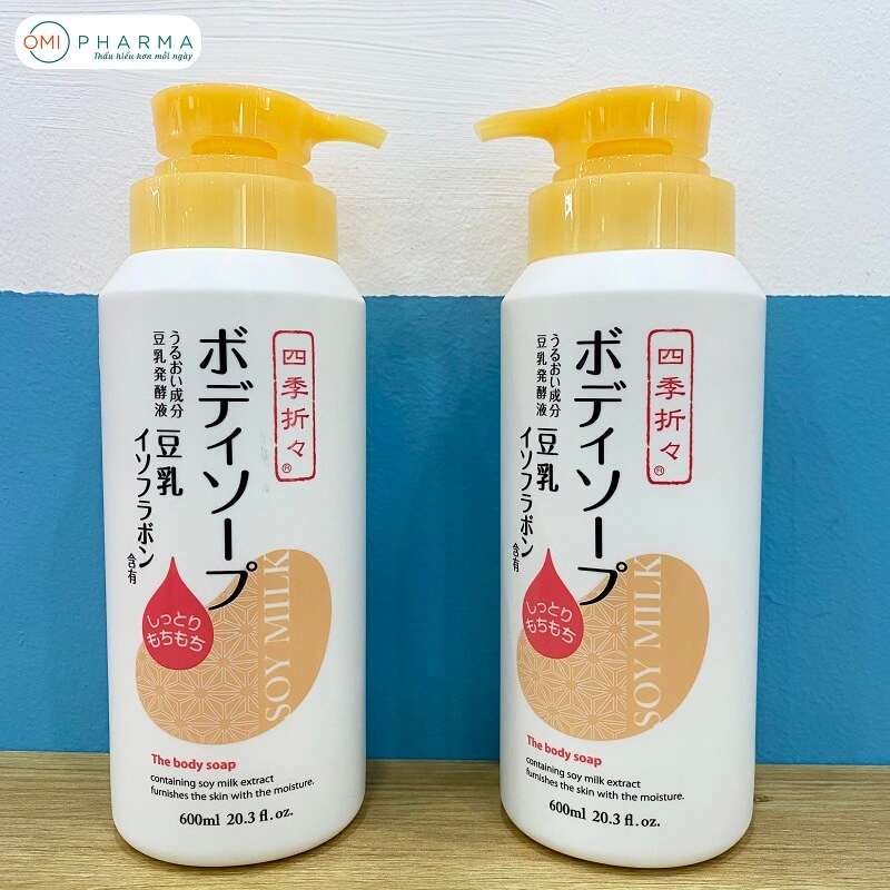 SỮA TẮM SHIKIORIORI SOY MILK BODY SOAP TINH CHẤT ĐẬU NÀNH NHẬT BẢN (CHAI 600ML)