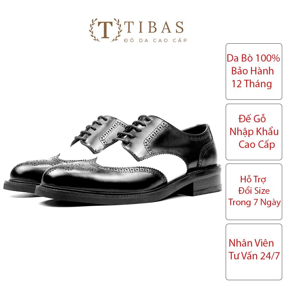 Giày Tây Nam Công Sở Cao Cấp Derby Wingtip TIBAS Bảo Hành 12 Tháng