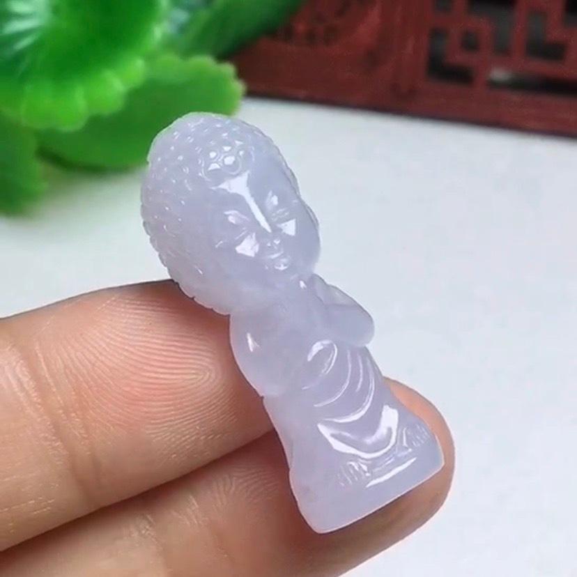 Mặt Phật tổ tím Ngọc phỉ thúy tự nhiên Jadeite A