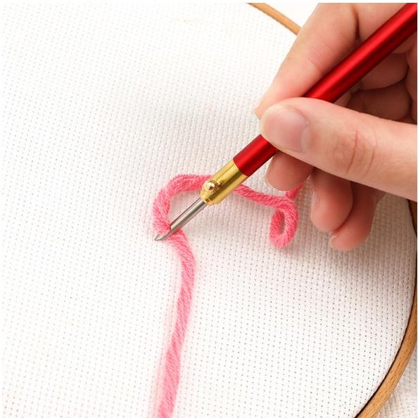 Kim Thêu Nổi Len Xù Kim Loại Có 3 Kích Cỡ Có Thể Tùy Chình Thay Đổi Tiện Dụng- Punch Needle Tool