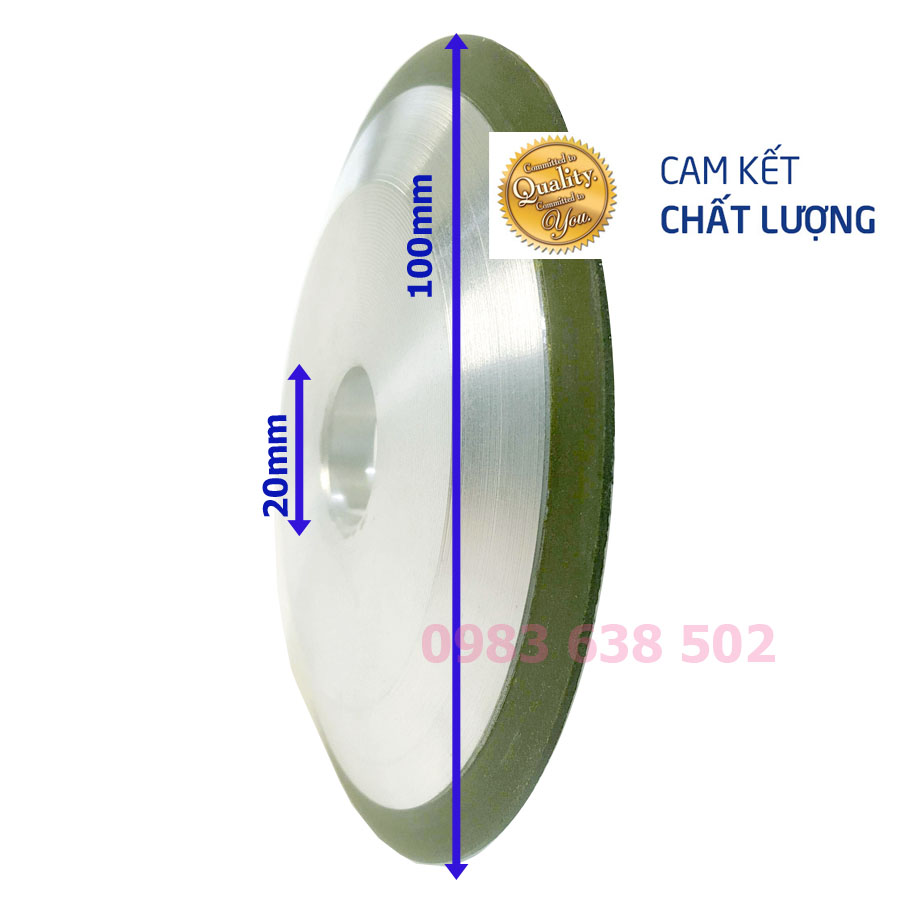 Đá mài rửa cưa hợp kim cao cấp 100x20 đường kính 100mm