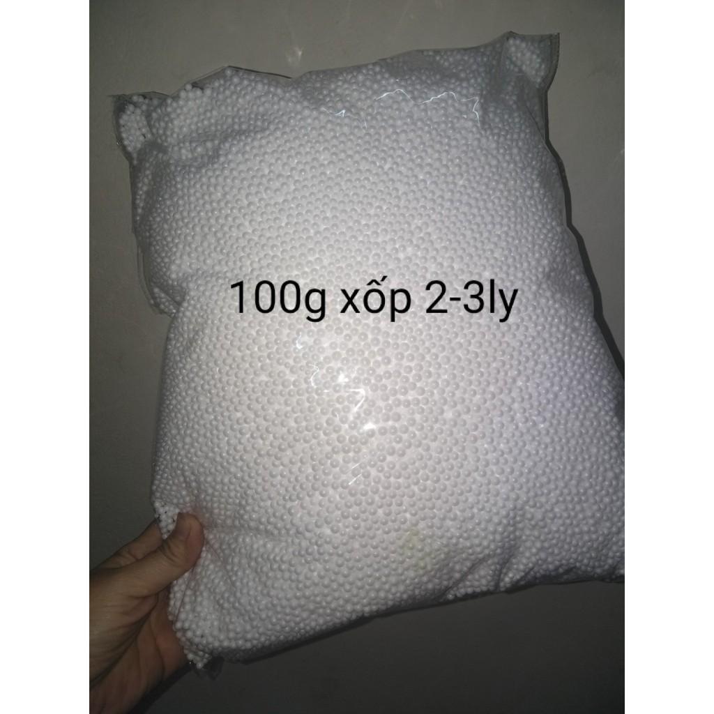 100g HẠT XỐP TRẮNG 2-3ly Siêu đẹp, giá rẻ, cỡ hạt chuyên làm ghế lười, gối lười Trang trí hộp quà