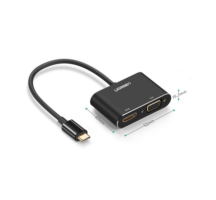 Cáp chuyển đổi USB-C ra HDMI và VGA 1080P Ugreen 50318 - Hàng chính hãng