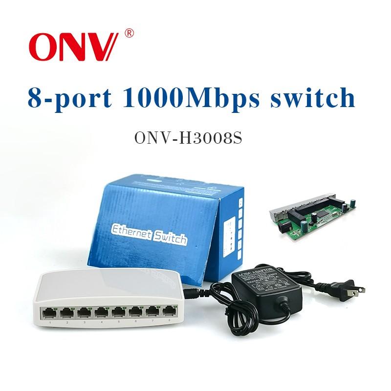 Switch Mạng 8 Cổng 10/100/1000M ONV-H3008S-hàng chính hãng