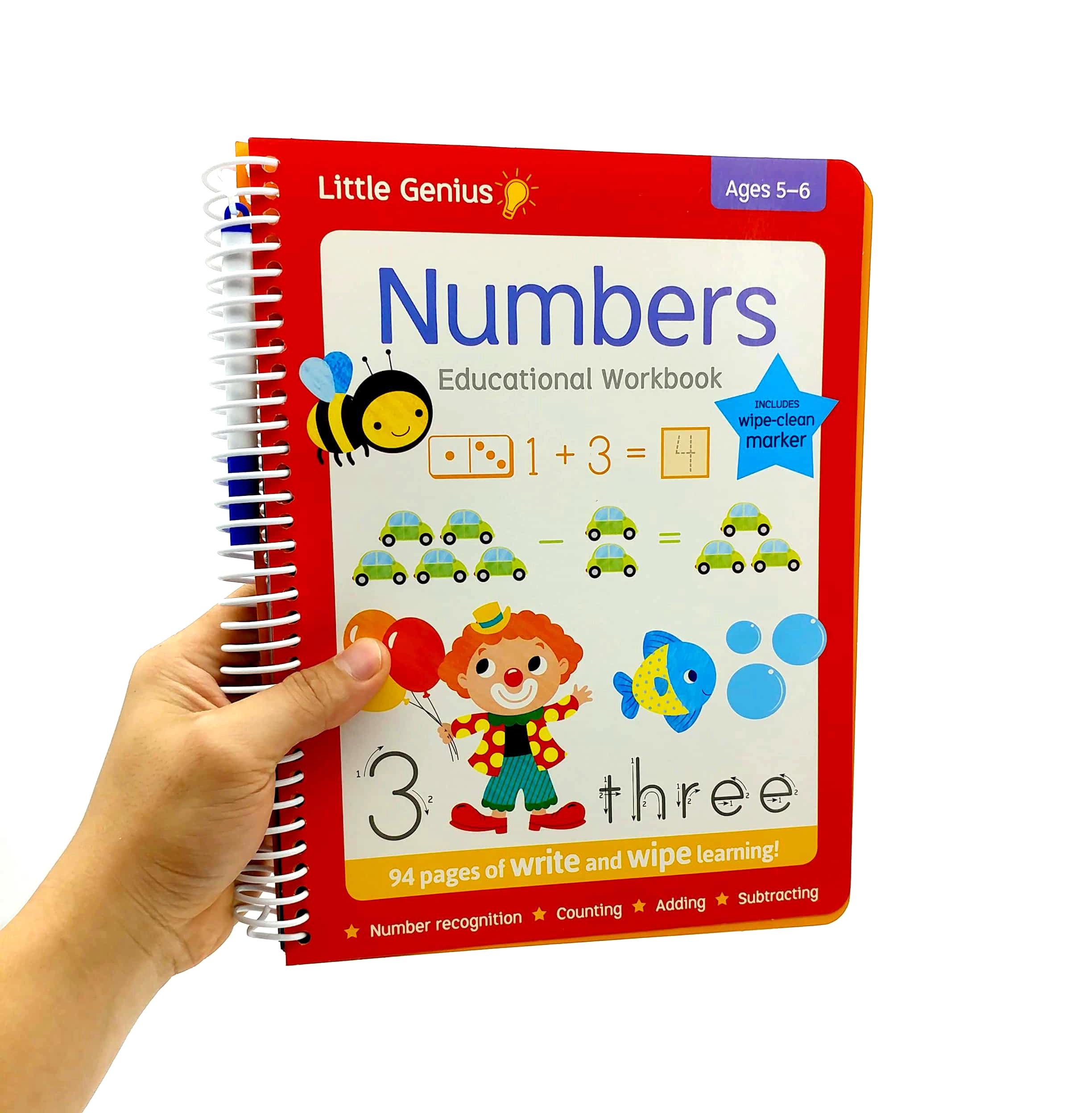 Little Genius Write And Wipe Bind Up - Numbers