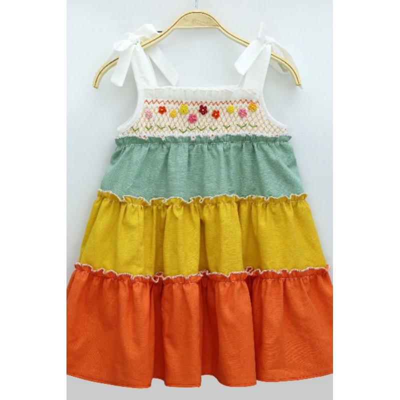 ĐẦM SMOCK HOA NHÍ