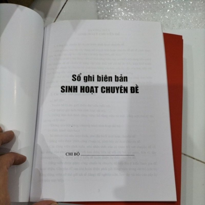 Sổ Ghi Biên Bản Sinh Hoạt Chuyên Đề (NXB Chính Trị Quốc Gia Sự Thật)